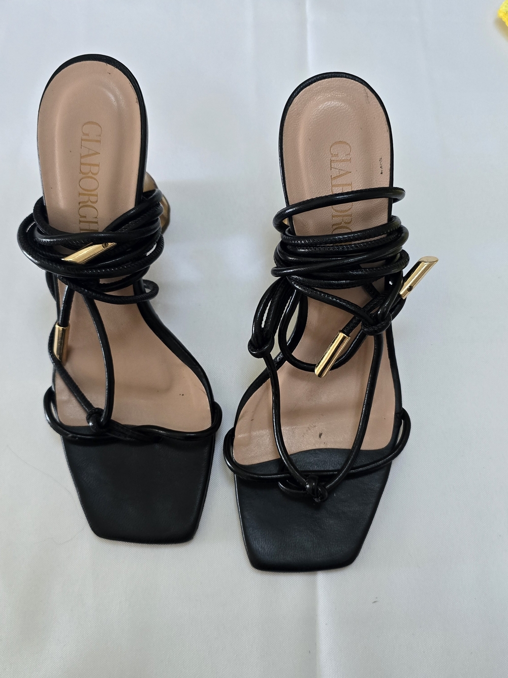 Gia Couture Women's Suede Strappy Heeled Sandals